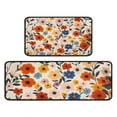 thumbnail image 1 of Pioneer Flower Floral Print Pattern Kitchen Rugs Sets Of 2,Anti Fatigue Kitchen Mat Rugs Non Slip Washable,Decorative Kitchen Floor Mats for Kitchen,Sink,Laundry,17"X30"+17"X47", 1 of 7