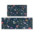 thumbnail image 1 of Pioneer Flower Floral Print Pattern Kitchen Rugs Sets Of 2,Anti Fatigue Kitchen Mat Rugs Non Slip Washable,Decorative Kitchen Floor Mats for Kitchen,Sink,Laundry,17"x30"+17"x47", 1 of 7