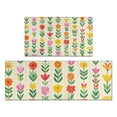 thumbnail image 1 of Pioneer Flower Floral Print Pattern Kitchen Rugs Sets Of 2,Anti Fatigue Kitchen Mat Rugs Non Slip Washable,Decorative Kitchen Floor Mats for Kitchen,Sink,Laundry,17"x30"+17"x47", 1 of 7