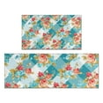 thumbnail image 1 of Pioneer Flower Floral Print Pattern Kitchen Rugs Sets Of 2,Anti Fatigue Kitchen Mat Rugs Non Slip Washable,Decorative Kitchen Floor Mats for Kitchen,Sink,Laundry,17"x30"+17"x47", 1 of 7