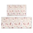 thumbnail image 1 of Pioneer Flower Floral Print Pattern Kitchen Rugs Sets Of 2,Anti Fatigue Kitchen Mat Rugs Non Slip Washable,Decorative Kitchen Floor Mats for Kitchen,Sink,Laundry,17"x30"+17"x47", 1 of 7