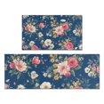 thumbnail image 1 of Pioneer Flower Floral Print Pattern Kitchen Rugs Sets Of 2,Anti Fatigue Kitchen Mat Rugs Non Slip Washable,Decorative Kitchen Floor Mats for Kitchen,Sink,Laundry,17"x30"+17"x47", 1 of 7