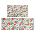 thumbnail image 1 of Pioneer Flower Floral Print Pattern Kitchen Rugs Sets Of 2,Anti Fatigue Kitchen Mat Rugs Non Slip Washable,Decorative Kitchen Floor Mats for Kitchen,Sink,Laundry,17"x30"+17"x47", 1 of 7