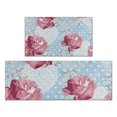 thumbnail image 1 of Pioneer Flower Floral Print Pattern Kitchen Rugs Sets Of 2,Anti Fatigue Kitchen Mat Rugs Non Slip Washable,Decorative Kitchen Floor Mats for Kitchen,Sink,Laundry,17"x30"+17"x47", 1 of 7