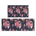 thumbnail image 1 of Pioneer Flower Floral Print Pattern Kitchen Rugs Sets Of 2,Anti Fatigue Kitchen Mat Rugs Non Slip Washable,Decorative Kitchen Floor Mats for Kitchen,Sink,Laundry,17"x30"+17"x47", 1 of 7