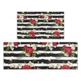 thumbnail image 1 of Pioneer Flower Floral Print Pattern Kitchen Rugs Sets Of 2,Anti Fatigue Kitchen Mat Rugs Non Slip Washable,Decorative Kitchen Floor Mats for Kitchen,Sink,Laundry,17"x30"+17"x47", 1 of 7
