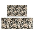 thumbnail image 1 of Pioneer Flower Floral Print Pattern Kitchen Rugs Sets Of 2,Anti Fatigue Kitchen Mat Rugs Non Slip Washable,Decorative Kitchen Floor Mats for Kitchen,Sink,Laundry,17"x30"+17"x47", 1 of 7