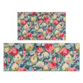 thumbnail image 1 of Pioneer Flower Floral Print Pattern Kitchen Rugs Sets Of 2,Anti Fatigue Kitchen Mat Rugs Non Slip Washable,Decorative Kitchen Floor Mats for Kitchen,Sink,Laundry,17"x30"+17"x47", 1 of 7