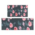 thumbnail image 1 of Pioneer Flower Floral Print Pattern Kitchen Rugs Sets Of 2,Anti Fatigue Kitchen Mat Rugs Non Slip Washable,Decorative Kitchen Floor Mats for Kitchen,Sink,Laundry,17"x30"+17"x47", 1 of 7