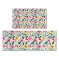 thumbnail image 1 of Pioneer Flower Floral Print Pattern Kitchen Rugs Sets Of 2,Anti Fatigue Kitchen Mat Rugs Non Slip Washable,Decorative Kitchen Floor Mats for Kitchen,Sink,Laundry,17"x30"+17"x47", 1 of 7