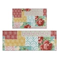 thumbnail image 1 of Pioneer Flower Floral Print Pattern Kitchen Rugs Sets Of 2,Anti Fatigue Kitchen Mat Rugs Non Slip Washable,Decorative Kitchen Floor Mats for Kitchen,Sink,Laundry,17"x30"+17"x47", 1 of 7