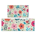 thumbnail image 1 of Pioneer Flower Floral Print Pattern Kitchen Rugs Sets Of 2,Anti Fatigue Kitchen Mat Rugs Non Slip Washable,Decorative Kitchen Floor Mats for Kitchen,Sink,Laundry,17"x30"+17"x47", 1 of 7