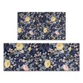 thumbnail image 1 of Pioneer Flower Floral Print Pattern Kitchen Rugs Sets Of 2,Anti Fatigue Kitchen Mat Rugs Non Slip Washable,Decorative Kitchen Floor Mats for Kitchen,Sink,Laundry,17"x30"+17"x47", 1 of 7