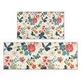 thumbnail image 1 of Pioneer Flower Floral Print Pattern Kitchen Rugs Sets Of 2,Anti Fatigue Kitchen Mat Rugs Non Slip Washable,Decorative Kitchen Floor Mats for Kitchen,Sink,Laundry,17"x30"+17"x47", 1 of 7