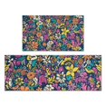 thumbnail image 1 of Pioneer Flower Floral Print Pattern Kitchen Rugs Sets Of 2,Anti Fatigue Kitchen Mat Rugs Non Slip Washable,Decorative Kitchen Floor Mats for Kitchen,Sink,Laundry,17"x30"+17"x47", 1 of 7