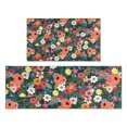 thumbnail image 1 of Pioneer Flower Floral Print Pattern Kitchen Rugs Sets Of 2,Anti Fatigue Kitchen Mat Rugs Non Slip Washable,Decorative Kitchen Floor Mats for Kitchen,Sink,Laundry,17"x30"+17"x47", 1 of 7