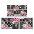 thumbnail image 1 of Pioneer Flower Floral Print Pattern Kitchen Rugs Sets Of 2,Anti Fatigue Kitchen Mat Rugs Non Slip Washable,Decorative Kitchen Floor Mats for Kitchen,Sink,Laundry,17"x30"+17"x47", 1 of 7