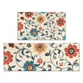 thumbnail image 1 of Pioneer Flower Floral Print Pattern Kitchen Rugs Sets Of 2,Anti Fatigue Kitchen Mat Rugs Non Slip Washable,Decorative Kitchen Floor Mats for Kitchen,Sink,Laundry,17"x30"+17"x47", 1 of 7