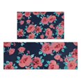 thumbnail image 1 of Pioneer Flower Floral Print Pattern Kitchen Rugs Sets Of 2,Anti Fatigue Kitchen Mat Rugs Non Slip Washable,Decorative Kitchen Floor Mats for Kitchen,Sink,Laundry,17"x30"+17"x47", 1 of 7