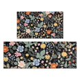 thumbnail image 1 of Pioneer Flower Floral Print Pattern Kitchen Rugs Sets Of 2,Anti Fatigue Kitchen Mat Rugs Non Slip Washable,Decorative Kitchen Floor Mats for Kitchen,Sink,Laundry,17"x30"+17"x47", 1 of 7