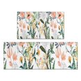thumbnail image 1 of Pioneer Flower Floral Print Pattern Kitchen Rugs Sets Of 2,Anti Fatigue Kitchen Mat Rugs Non Slip Washable,Decorative Kitchen Floor Mats for Kitchen,Sink,Laundry,17"x30"+17"x47", 1 of 7