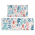 thumbnail image 1 of Pioneer Flower Floral Print Pattern Kitchen Rugs Sets Of 2,Anti Fatigue Kitchen Mat Rugs Non Slip Washable,Decorative Kitchen Floor Mats for Kitchen,Sink,Laundry,17"x30"+17"x47", 1 of 7