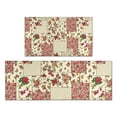 thumbnail image 1 of Pioneer Flower Floral Print Pattern Kitchen Rugs Sets Of 2,Anti Fatigue Kitchen Mat Rugs Non Slip Washable,Decorative Kitchen Floor Mats for Kitchen,Sink,Laundry,17"x30"+17"x47", 1 of 7