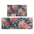thumbnail image 1 of Pioneer Flower Floral Print Pattern Kitchen Rugs Sets Of 2,Anti Fatigue Kitchen Mat Rugs Non Slip Washable,Decorative Kitchen Floor Mats for Kitchen,Sink,Laundry,17"x30"+17"x47", 1 of 7