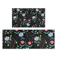 thumbnail image 1 of Pioneer Flower Floral Print Pattern Kitchen Rugs Sets Of 2,Anti Fatigue Kitchen Mat Rugs Non Slip Washable,Decorative Kitchen Floor Mats for Kitchen,Sink,Laundry,17"x30"+17"x47", 1 of 7