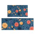thumbnail image 1 of Pioneer Flower Floral Print Pattern Kitchen Rugs Sets Of 2,Anti Fatigue Kitchen Mat Rugs Non Slip Washable,Decorative Kitchen Floor Mats for Kitchen,Sink,Laundry,17"x30"+17"x47", 1 of 7