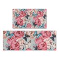 thumbnail image 1 of Pioneer Flower Floral Print Pattern Kitchen Rugs Sets Of 2,Anti Fatigue Kitchen Mat Rugs Non Slip Washable,Decorative Kitchen Floor Mats for Kitchen,Sink,Laundry,17"x30"+17"x47", 1 of 7