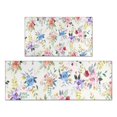 thumbnail image 1 of Pioneer Flower Floral Print Pattern Kitchen Rugs Sets Of 2,Anti Fatigue Kitchen Mat Rugs Non Slip Washable,Decorative Kitchen Floor Mats for Kitchen,Sink,Laundry,17"x30"+17"x47", 1 of 7