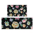 thumbnail image 1 of Pioneer Flower Floral Print Pattern Kitchen Rugs Sets Of 2,Anti Fatigue Kitchen Mat Rugs Non Slip Washable,Decorative Kitchen Floor Mats for Kitchen,Sink,Laundry,17"x30"+17"x47", 1 of 7