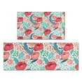 thumbnail image 1 of Pioneer Flower Floral Print Pattern Kitchen Rugs Sets Of 2,Anti Fatigue Kitchen Mat Rugs Non Slip Washable,Decorative Kitchen Floor Mats for Kitchen,Sink,Laundry,17"x30"+17"x47", 1 of 7