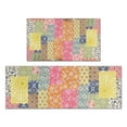 thumbnail image 1 of Pioneer Flower Floral Print Pattern Kitchen Rugs Sets Of 2,Anti Fatigue Kitchen Mat Rugs Non Slip Washable,Decorative Kitchen Floor Mats for Kitchen,Sink,Laundry,17"x30"+17"x47", 1 of 7