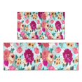 thumbnail image 1 of Pioneer Flower Floral Print Pattern Kitchen Rugs Sets Of 2,Anti Fatigue Kitchen Mat Rugs Non Slip Washable,Decorative Kitchen Floor Mats for Kitchen,Sink,Laundry,17"x30"+17"x47", 1 of 7