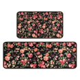 thumbnail image 1 of Pioneer Flower Floral Print Pattern Kitchen Rugs Sets Of 2,Anti Fatigue Kitchen Mat Rugs Non Slip Washable,Decorative Kitchen Floor Mats for Kitchen,Sink,Laundry,17"X30"+17"X47", 1 of 7