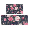 thumbnail image 1 of Pioneer Flower Floral Print Pattern Kitchen Rugs Sets Of 2,Anti Fatigue Kitchen Mat Rugs Non Slip Washable,Decorative Kitchen Floor Mats for Kitchen,Sink,Laundry,17"x30"+17"x47", 1 of 7