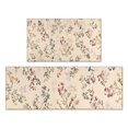 thumbnail image 1 of Pioneer Flower Floral Print Pattern Kitchen Rugs Sets Of 2,Anti Fatigue Kitchen Mat Rugs Non Slip Washable,Decorative Kitchen Floor Mats for Kitchen,Sink,Laundry,17"x30"+17"x47", 1 of 7