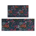thumbnail image 1 of Pioneer Flower Floral Print Pattern Kitchen Rugs Sets Of 2,Anti Fatigue Kitchen Mat Rugs Non Slip Washable,Decorative Kitchen Floor Mats for Kitchen,Sink,Laundry,17"x30"+17"x47", 1 of 7