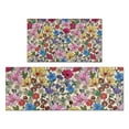 thumbnail image 1 of Pioneer Flower Floral Print Pattern Kitchen Rugs Sets Of 2,Anti Fatigue Kitchen Mat Rugs Non Slip Washable,Decorative Kitchen Floor Mats for Kitchen,Sink,Laundry,17"x30"+17"x47", 1 of 7