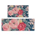 thumbnail image 1 of Pioneer Flower Floral Print Pattern Kitchen Rugs Sets Of 2,Anti Fatigue Kitchen Mat Rugs Non Slip Washable,Decorative Kitchen Floor Mats for Kitchen,Sink,Laundry,17"x30"+17"x47", 1 of 7