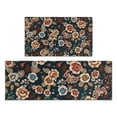 thumbnail image 1 of Pioneer Flower Floral Print Pattern Kitchen Rugs Sets Of 2,Anti Fatigue Kitchen Mat Rugs Non Slip Washable,Decorative Kitchen Floor Mats for Kitchen,Sink,Laundry,17"x30"+17"x47", 1 of 7