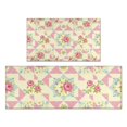 thumbnail image 1 of Pioneer Flower Floral Print Pattern Kitchen Rugs Sets Of 2, Anti Fatigue Non Slip Washable Floor Mats for Kitchen Sink Laundry, 17X30 Inch + 17X47 Inch, 1 of 6