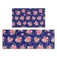 thumbnail image 1 of Pioneer Flower Floral Print Pattern Kitchen Rugs Sets Of 2, Anti Fatigue Non Slip Washable Floor Mats for Kitchen Sink Laundry, 17X30 Inch + 17X47 Inch, 1 of 6