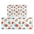 thumbnail image 1 of Pioneer Flower Floral Print Pattern Kitchen Rugs Sets Of 2, Anti Fatigue Non Slip Washable Floor Mats for Kitchen Sink Laundry, 17X30 Inch + 17X47 Inch, 1 of 6