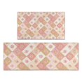 thumbnail image 1 of Pioneer Flower Floral Print Pattern Kitchen Rugs Sets Of 2, Anti Fatigue Non Slip Washable Floor Mats for Kitchen Sink Laundry, 17X30 Inch + 17X47 Inch, 1 of 6