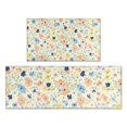 thumbnail image 1 of Pioneer Flower Floral Print Pattern Kitchen Rugs Sets Of 2, Anti Fatigue Non Slip Washable Floor Mats for Kitchen Sink Laundry, 17X30 Inch + 17X47 Inch, 1 of 6