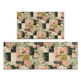 thumbnail image 1 of Pioneer Flower Floral Print Pattern Kitchen Rugs Sets Of 2, Anti Fatigue Non Slip Washable Floor Mats for Kitchen Sink Laundry, 17X30 Inch + 17X47 Inch, 1 of 6