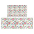 thumbnail image 1 of Pioneer Flower Floral Print Pattern Kitchen Rugs Sets Of 2, Anti Fatigue Non Slip Washable Floor Mats for Kitchen Sink Laundry, 17X30 Inch + 17X47 Inch, 1 of 6